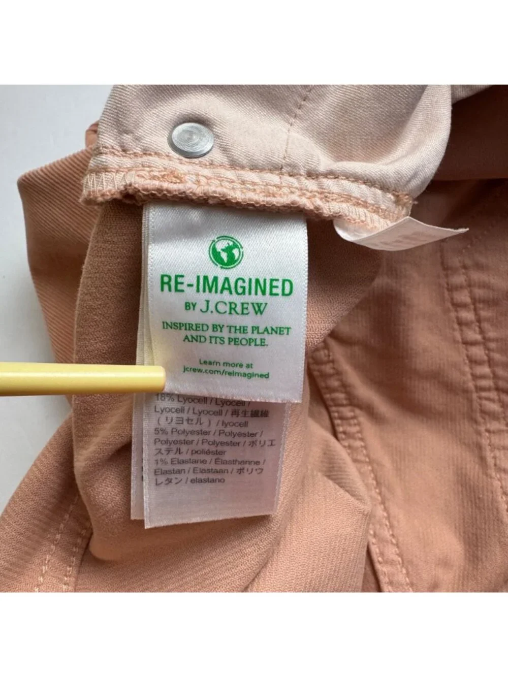 J. Crew NEW Vintage Slim Straight Corduroy Pants Women's Size 34 Pale Rose Pink